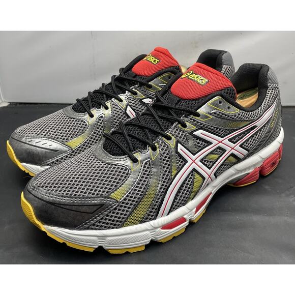 Asics GEL EXALT Black Red Gray Running Race Shoes Mens Size 12 Fast Shipping - Picture 7 of 11